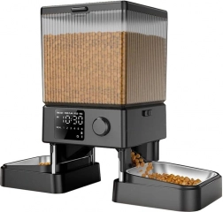 Oneisall dual automatisk foderautomat til kæledyr uden Wi‑Fi