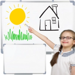 Magnetisk tør-slet tavle til væg 45 × 60 cm hvid