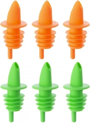 Sæt med 6 fleksible hældetud-indsatser til flasker