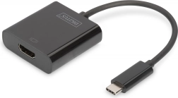USB‑C til HDMI 4K adapter med lyd, sort
