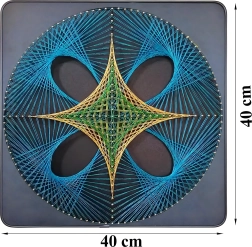 Kreativt sæt til string art – geometrisk cirkel 40 × 40 cm
