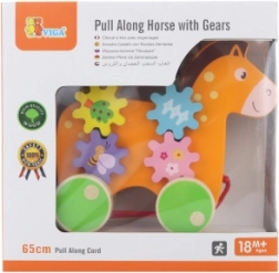 Trækkende træhest med tandhjul