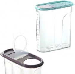 plastbeholder til tørvarer med dispenser og målebæger 4 l