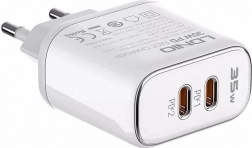 LDNIO 35 W vægoplader med to USB‑C til iPhone + USB‑C – Lightning‑kabel