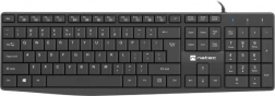 NATEC Nautilus slank kablet tastatur 1,8 m sort