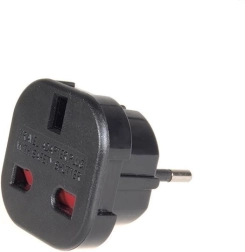Adapter fra britisk til tjekkisk stik Maclean MCE72 sort