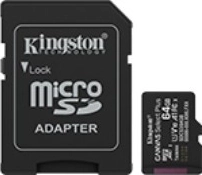 MicroSD-kort 64GB Kingston Canvas Select+ med adapter