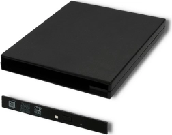 Ekstern USB 2.0 kabinet til optisk drev CD/DVD SATA 9,5 mm