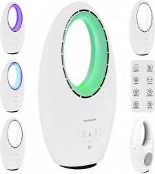 Standventilator uden blade med LED-belysning 60W