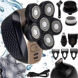 trådløs roterende barbermaskine og trimmer til mænd SOULIMA 6-i-1