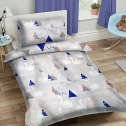 Børnesengetøj 90x120 cm - svaner POLSK PRODUKT