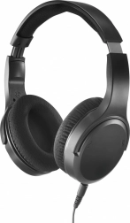 Kablede over‑ear TV-hovedtelefoner med lang ledning, sort