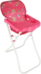 Høj stol til dukker med bakke, sammenklappelig