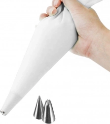 Silikone-sprøjtepose med 2 tylle 30 cm