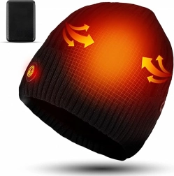 Opvarmet vinterhue med powerbank