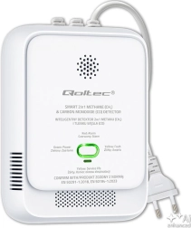 Gas- og kulilte-detektor med 85 dB alarm og LED