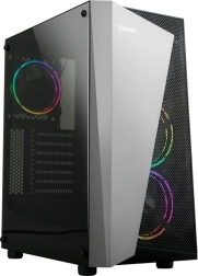 Computer kabinet S4 Plus ATX Mid Tower med RGB-blæsere