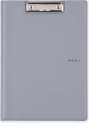 Dobbeltmappe A4 plast Pastelini grå