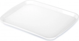 Plast serveringsbakke hvid 35,5 × 27 cm