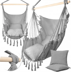 Hængende brasiliansk stol MalTec lysegrå