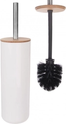 Bambus WC-børste med stander WHITNEY, hvid, 37 cm