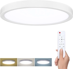 Solight LED loft- og væglampe Estela white med fjernbetjening 30 cm