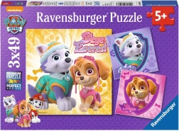Ravensburger puslespil Paw Patrol – Skye og Everest 3×49 brikker