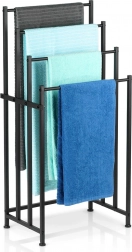 Fritstående sort metalhåndklædeholder Vilde