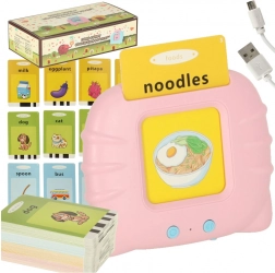 Elektronisk kortlæser til at lære engelsk, 112 lydkort, lyserød