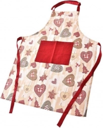 Bomuldsforklæde til køkkenet med bindebånd