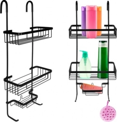 Sort hængende brusehylde