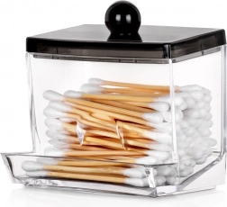 Dispenser til vatpinde i klar akryl med låg