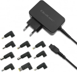 Universal netstrømsadapter 65 W med 10 stik Qoltec