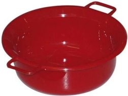 Plastskål med hanke 14 cm, farvemix