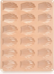 Silikoneform til madeleinekager, beige, 32 × 24,5 cm