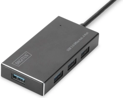 USB 3.0-hub med 4 porte med strøm – aluminium