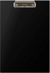 Klassisk skriveunderlag A4 med metalclip sort