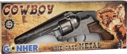 Metallisk cowboyrevolver, 12 patroner
