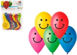 Oppustelige balloner med tryk Smile 10 cm