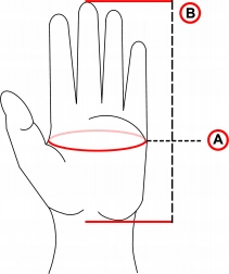 vinter-touch sports handsker med skridsikker håndflade og foring, størrelse M
