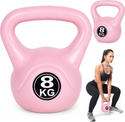 Kettlebell 8 kg pink til hjemmetræning MODERNHOME