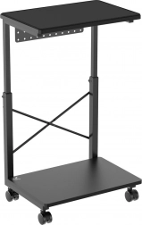 Justerbart rullestativ til PC med hylde