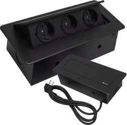 Indbygget tredobbelt bordkontakt IZOXIS, sort