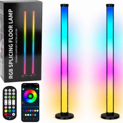 Smarte RGB LED gulvlamper med styring i app og fjernbetjening, 125 cm, 2 stk.