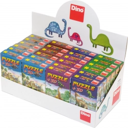 Puslespil med dinosaurer og figur – 60 brikker