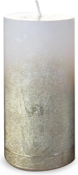 Rustikke guldfarvede stearinlys 6 × 12 cm