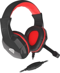 Gaming-headset GENESIS Argon 110 med mikrofon sort‑rød