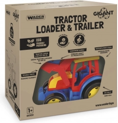 Wader Gigant traktor med læsser og trailer 117 cm