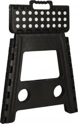 Sammenklappelig skridsikker skammel 39,5 cm – sort