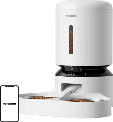 Automatisk foderdispenser Petlibro med kamera og dobbelt skål